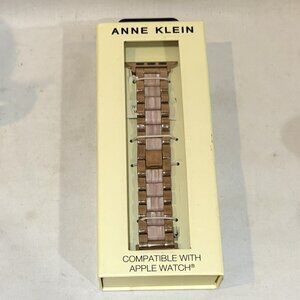 Anne Klein Watch Band Gold and Pink Compatible with Apple Watch NIB